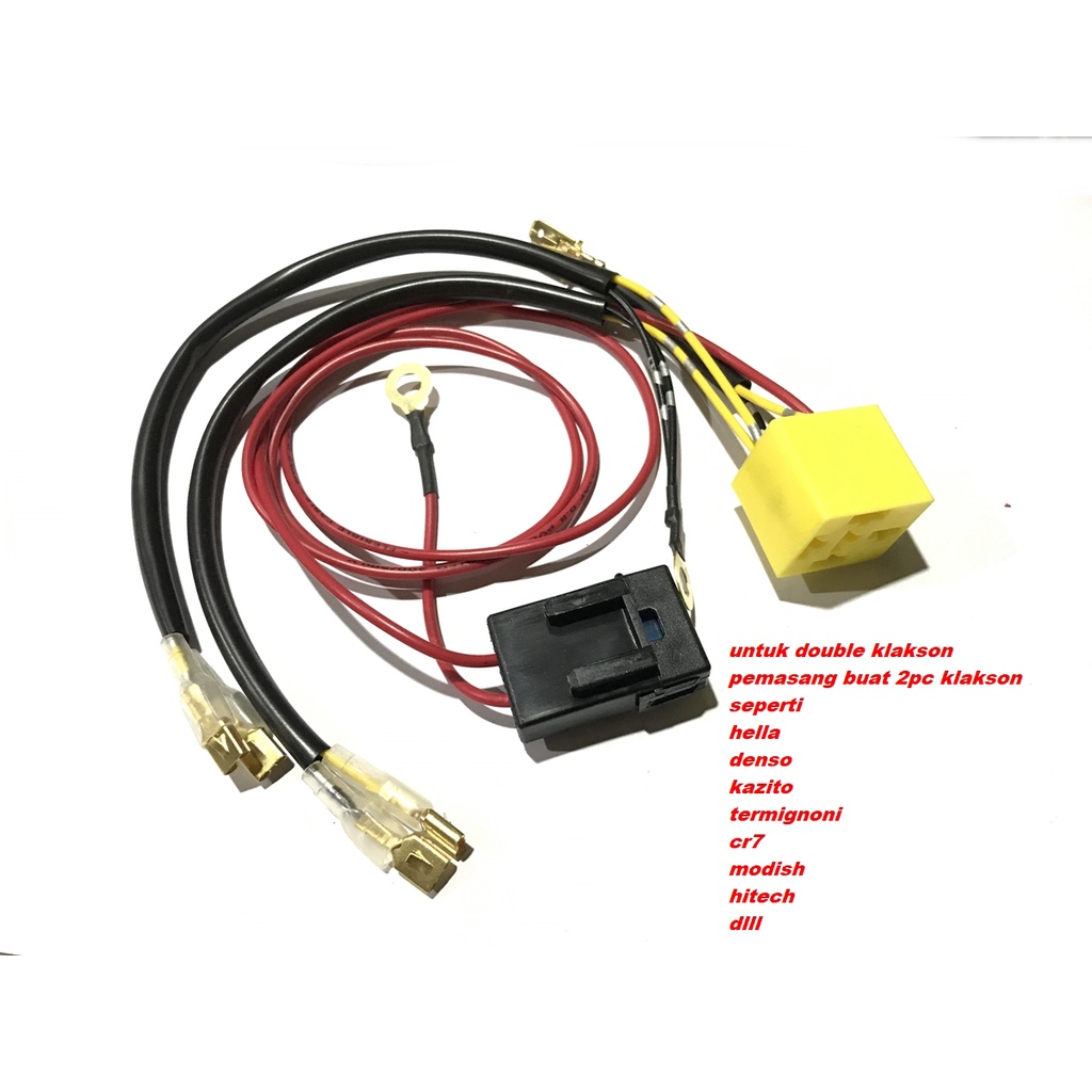 SOCKET RILEY KLAKSON SOKET RELAY KLAKSON UNIVERSAL ALL MOTOR MOBIL PNP UNTUK DOUBLE KLAKSON