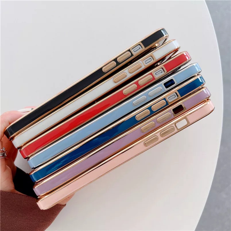 Luxury Plating Soft TPU Phone Case For Iphone 14 13 Pro Max 14 13 Pro 14 + Plus 14 13 with Camera Protection