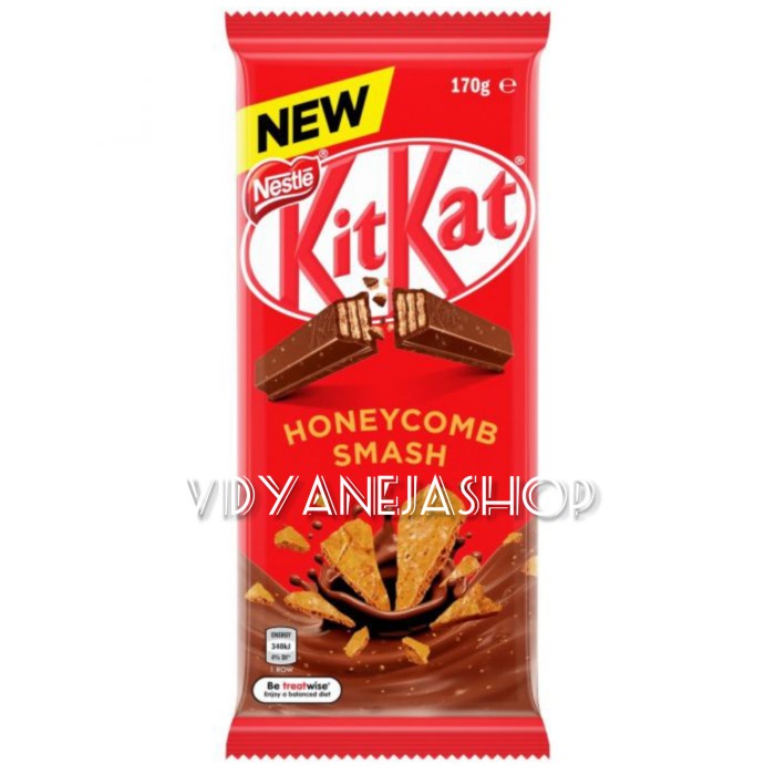 Coklat Import - Kitkat Import Wafer Coklat Rasa Honeycomb Smash 170Gr