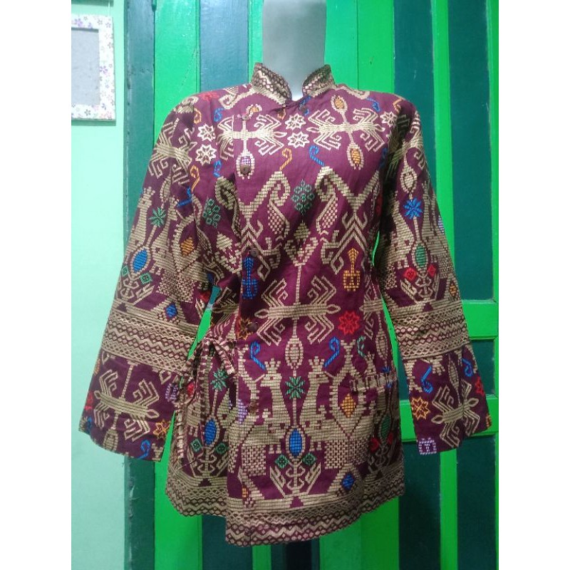 BAJU ATASAN BATIK/ BLOUS BATIK MOTIF SONGKET