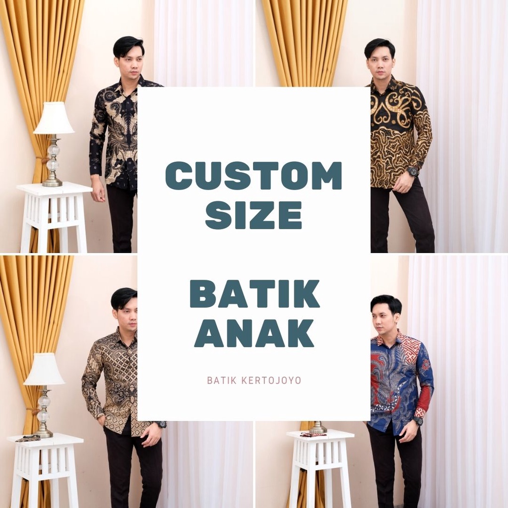 ( CUSTOM UKURAN BATIK ANAK ) Batik pria modern slimfit Lengan Panjang / pendek slim fit batik pria premium baju  kemeja batik pria lengan panjang full furing baju batik alisan pria Kemeja batik slim fit pria batik slimfit batik pria premium batik solo