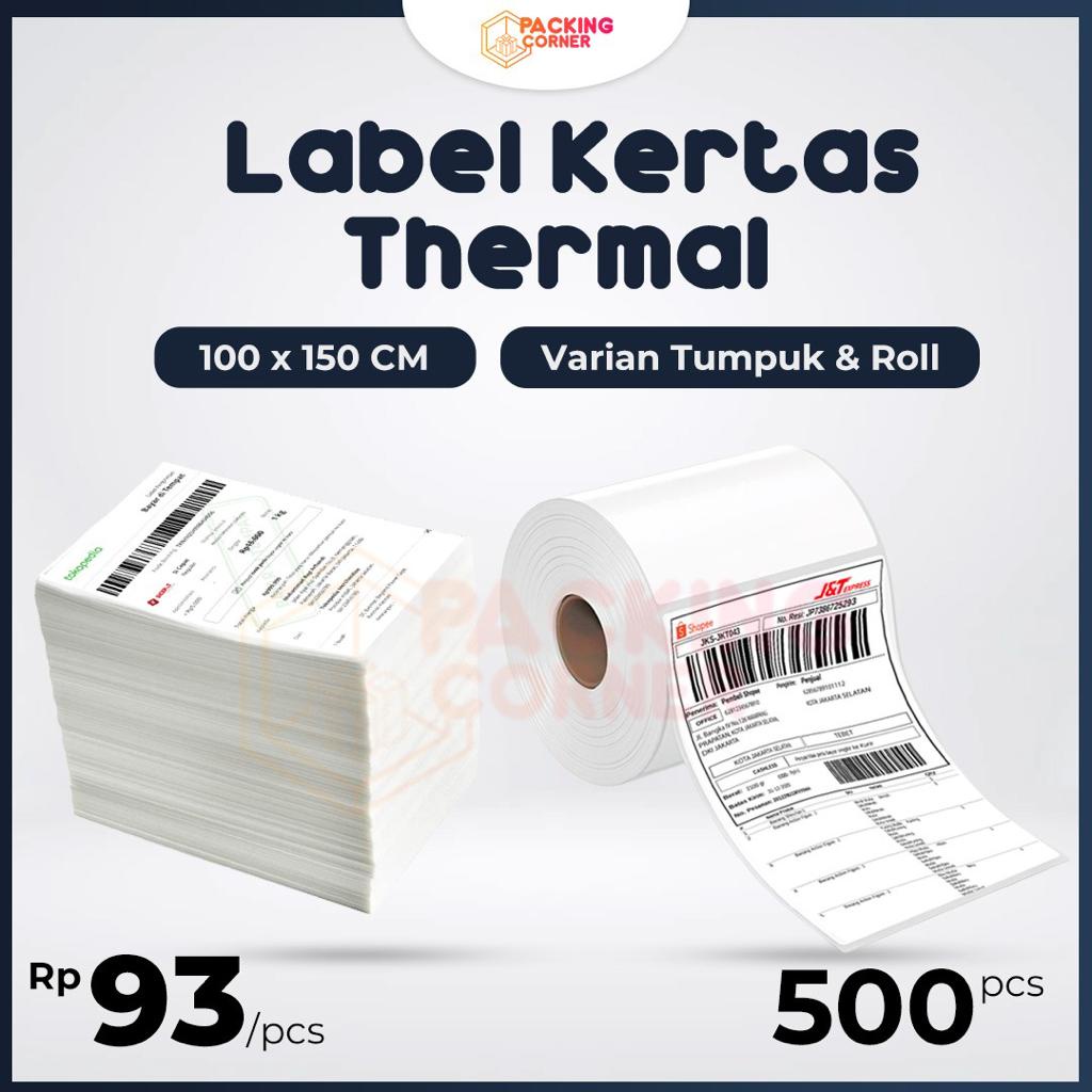 

LABEL KERTAS STICKER DIRECT THERMAL PAPER 100 X 150 mm 100x150mm 500pc