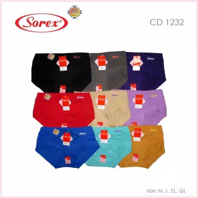 TERMURAH Celana Dalam Wanita Sorex Logo Timbul Seri 1232