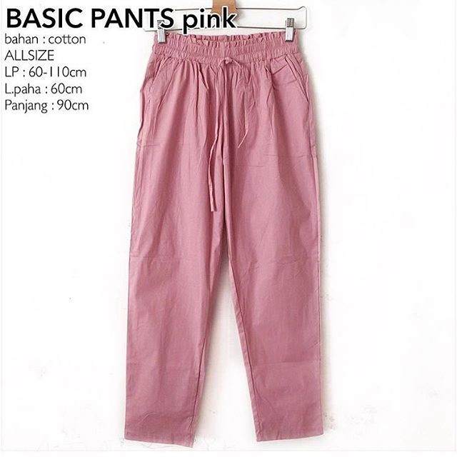 PANTS WANITA CASUAL CHINO BAHAN CELANA FASHION GROSIR MUSLIM LAVVELA @LAVVELA ( BASIC BAGGY PANTS )
