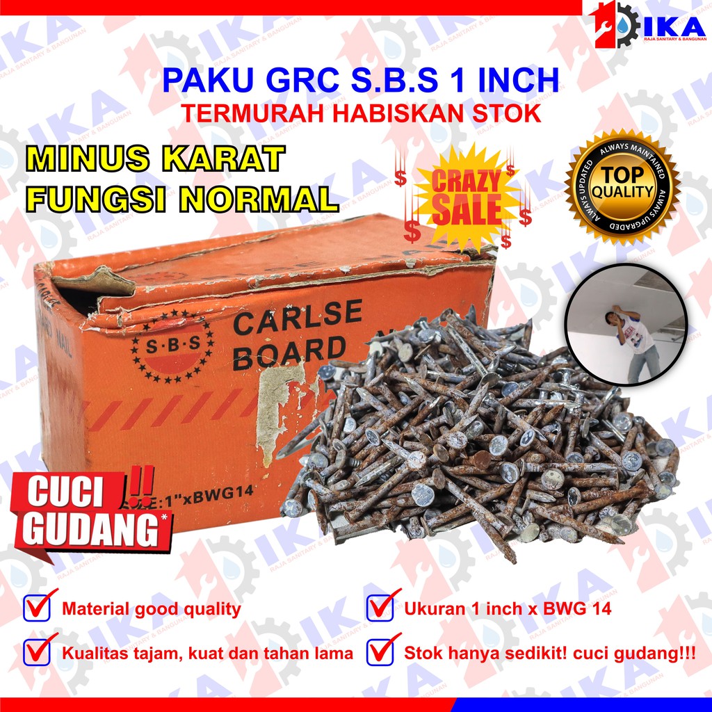 Obral Cuci Gudang Paku karpet talang paku grc ukuran 1 Inch - 1 Kotak