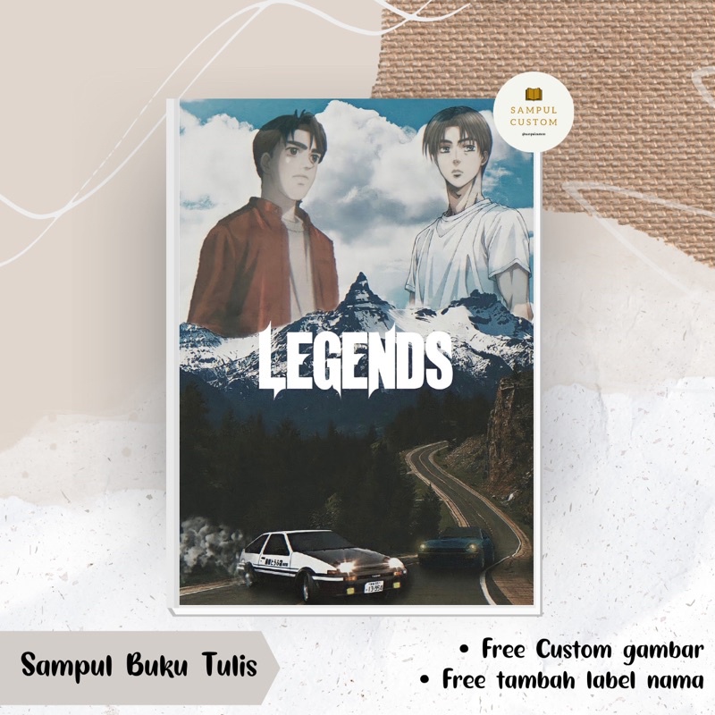

( HARGA 1 LEMBAR MIN ORDER 5 LEMBAR ) SAMPUL BUKU INITIAL D CUSTOM