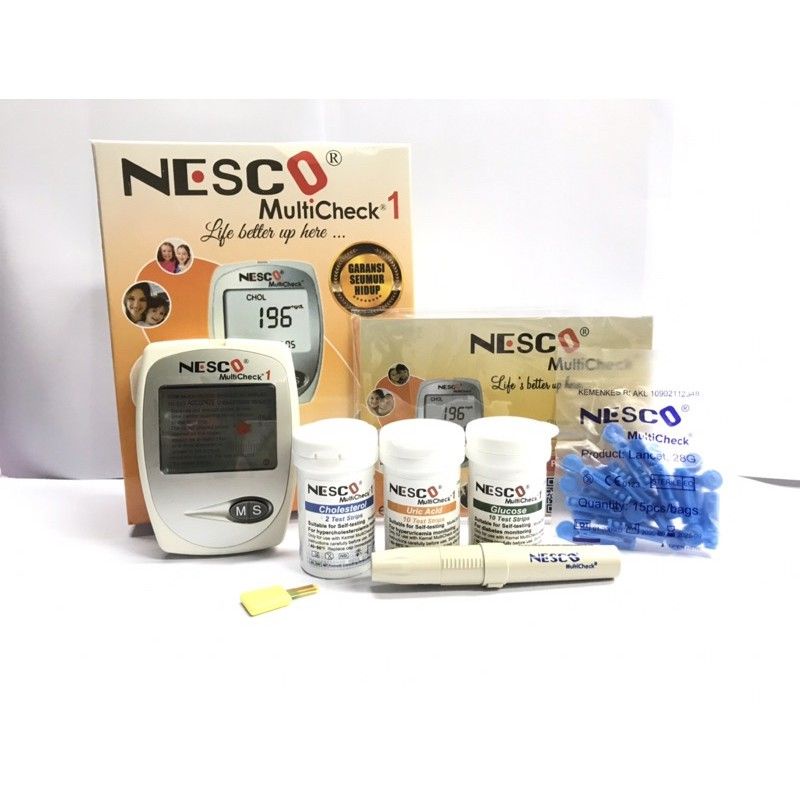 Alat cek gula darah 3in1 gula kolestrol asam urat Nesco