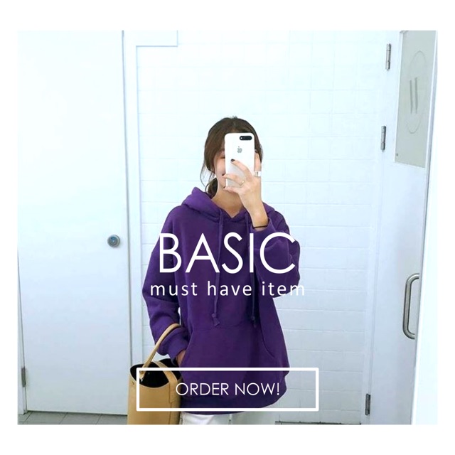 Atasan Basic Hoodie Korean Tumblr Hijab Style Custom 01