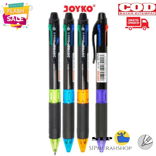 Pulpen Cetrek 4 Warna / Pulpen Joyko BP-288 Quaco 3 / Pulpen Joyko 4 Warna BP 288 Pena Warna Satuan Ukuran Mata Pena 0.7 MM