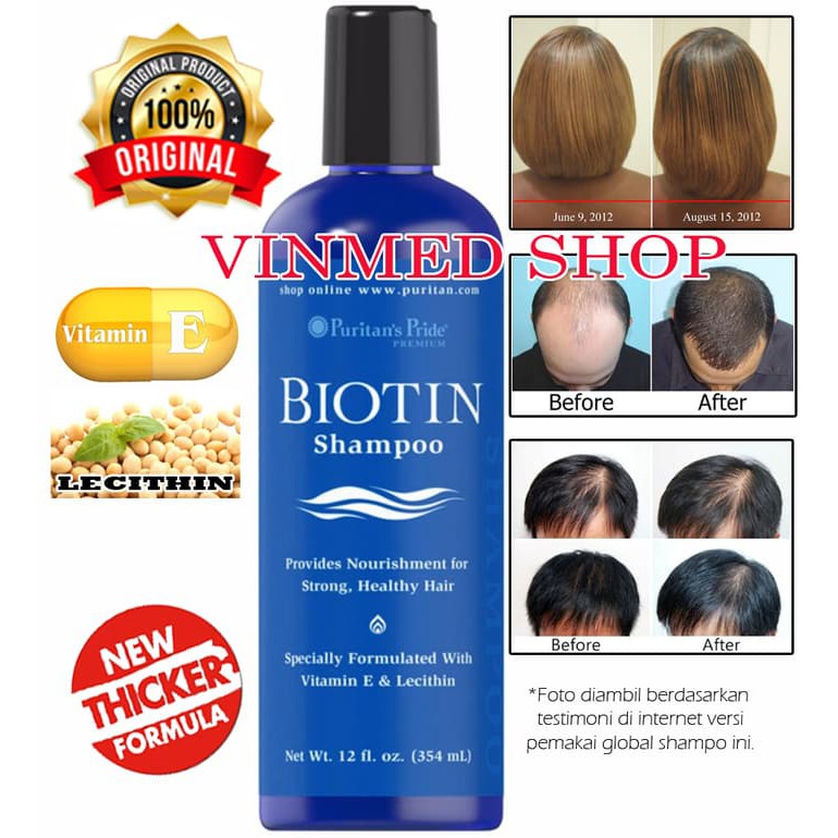 Shampoo Biotin Puritans Pride,shampo Biotin 354 ml  -imp01