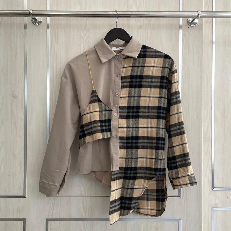 kemeja bullbery katun import 6850-1