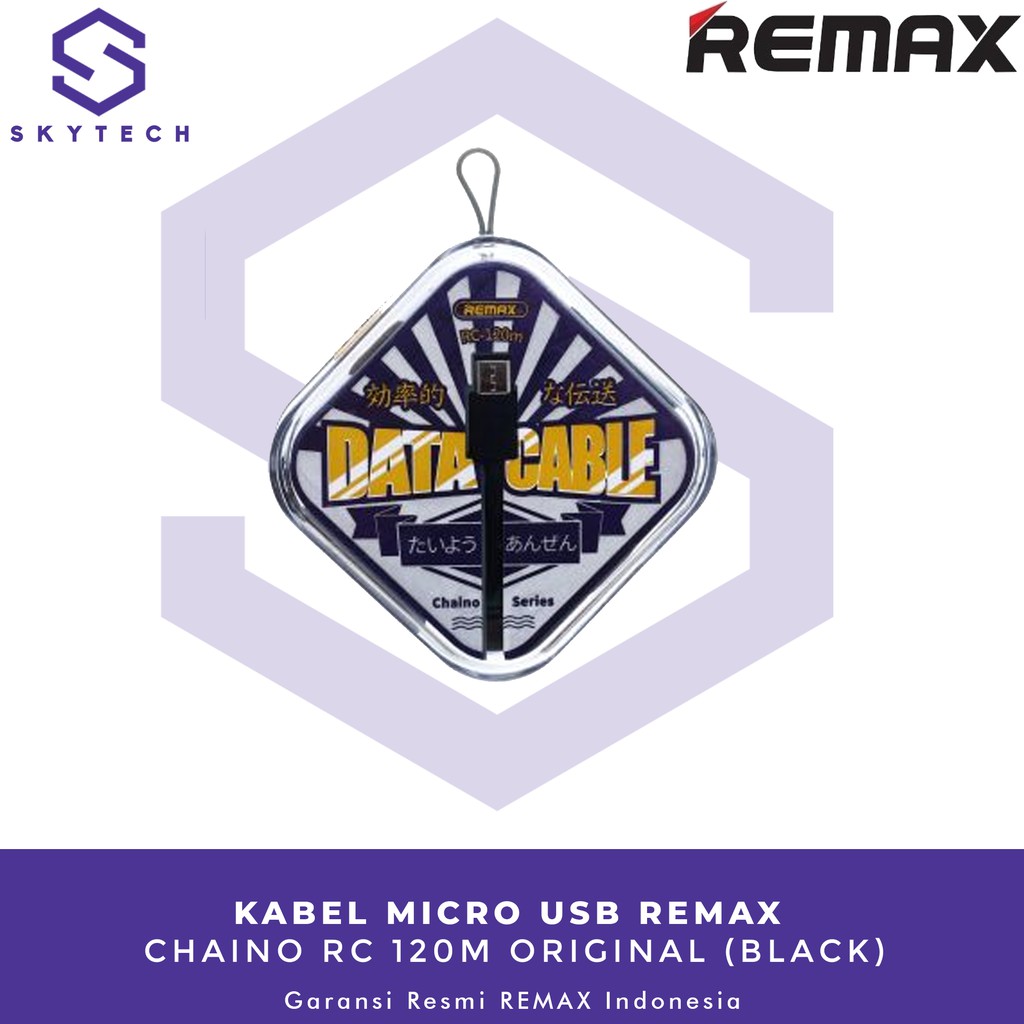 KABEL MICRO USB REMAX CHAINO BLACK RC 120M ORIGINAL GARANSI RESMI