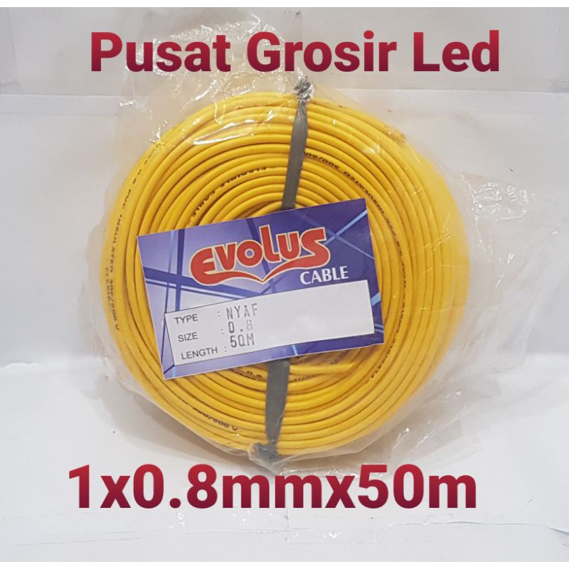 Kabel Nyaf 0,8mm panjang 50 Meter - Kabel Tunggal Serabut