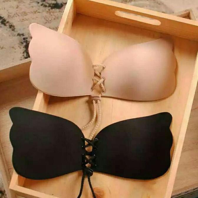 DAPAT FREE BOX WINGS BRA !WINGS BRA BRA TEMPEL SEAMLESS - PUSH UP BRA -BRA WING - BH SILIKON - ANGEL BRA WINGS Bra Push Up Angel Strapless Wing Bra BH Tempel Party Backless Bra