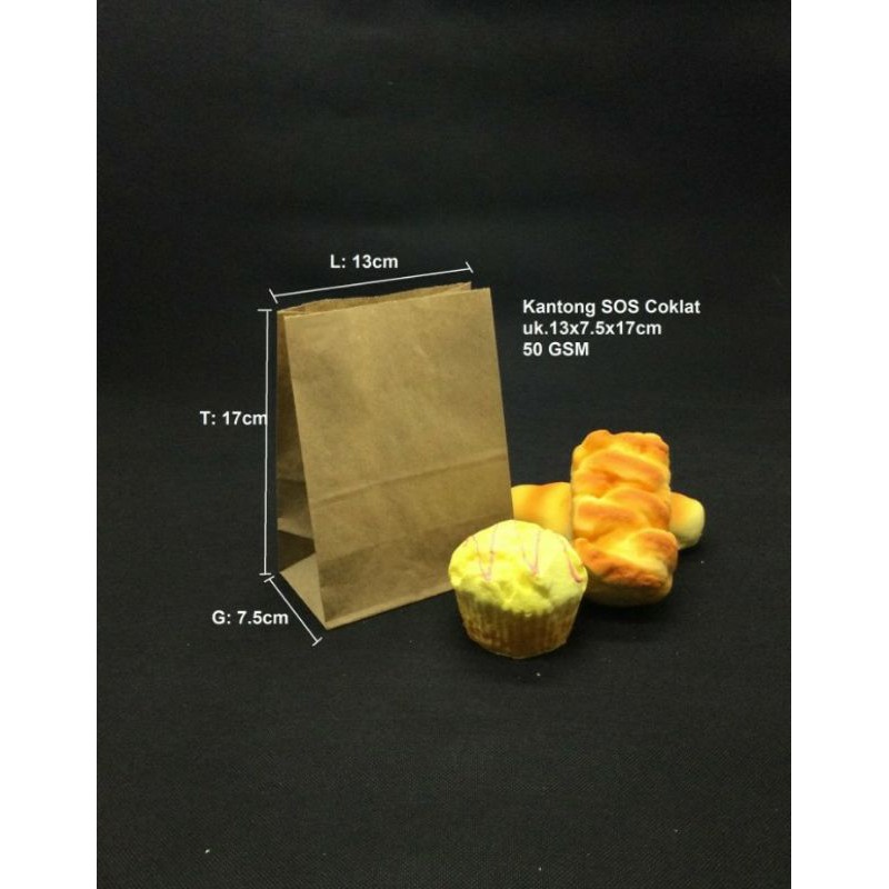 

Paperbag SOS BAG S COKLAT - Kantong Kertas Tipis 50 GSM