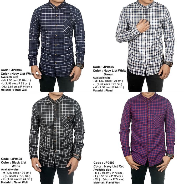 Pakaian Pria/Atasan Pria/Kemeja/Kemejapria UE634 Kemeja Cowo Kemeja Pr 2049GQ Kemeja flanel lengan