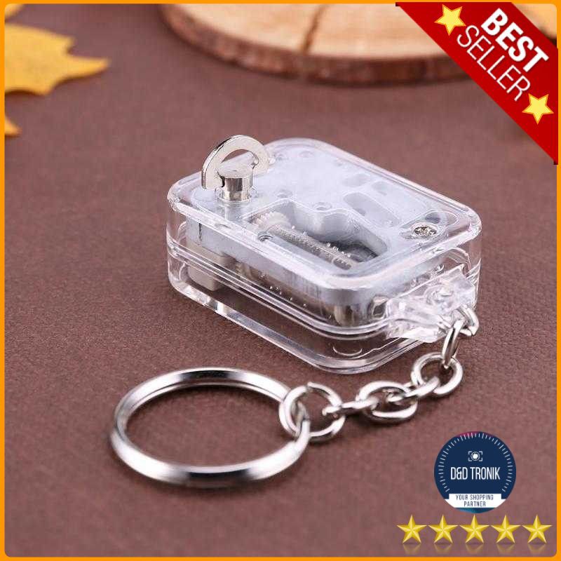 Gantungan Kunci Unik Model Music Box Mini VKTECH Kotak Musik DIY 18 Tones Music Box Keychain-1