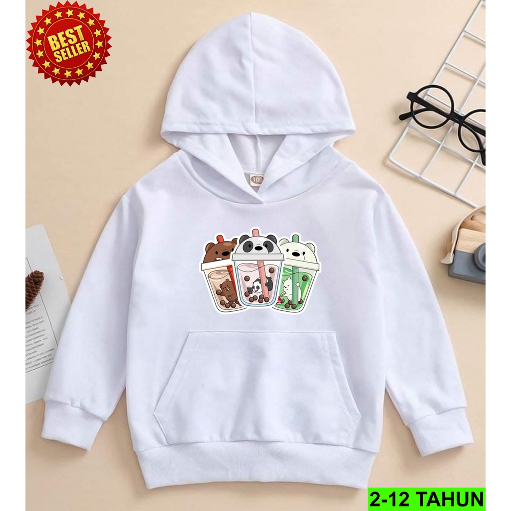 jaket anak perempuan usia 2 - 12 tahun / hoodie anak cewek sweater boba best seller terbaru switer distro