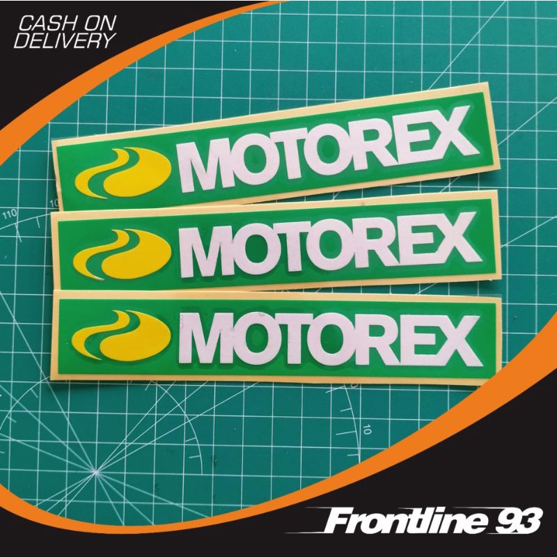 Cetak Sticker Cutting Logo Motorex Custom Stiker Cutting Racing Motor Mobil Helm