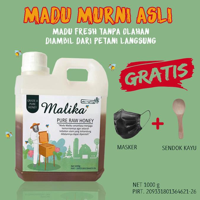 

[COD] Madu murni asli original tanpa campuran 1 kg Madu Malika [COD]