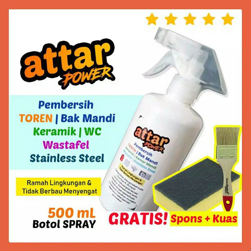 ATTAR POWER Pembersih Toren SPRAY 500 ml - Toren Air, Pembersih Bak Mandi