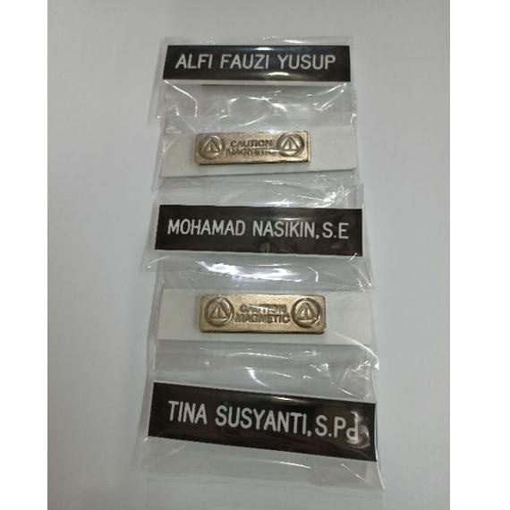 

(D4E2) Nametag ukir magnet / pin nama / Nama dada ukir / Papan nama dada bhayangkari //Premium@product