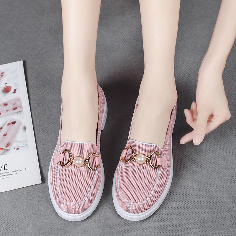 QINGSHUI Sepatu Wanita Kualitas Tinggi Sepatu Wanita Sepatu Wanita Dewasa Terbaru  Sepatu Loafers Wanita Sepatu Kasual Wanita