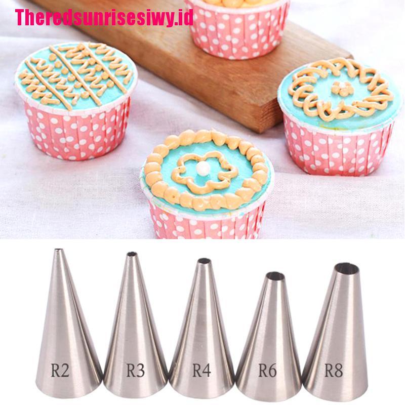 5 Pcs Nozzles Icing Piping Untuk Dekorasi Kue