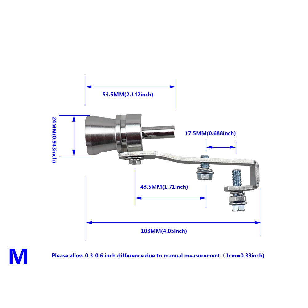 OTOHEROES Penyiul Turbo Palsu Knalpot Mobil M 24mm - TUR007