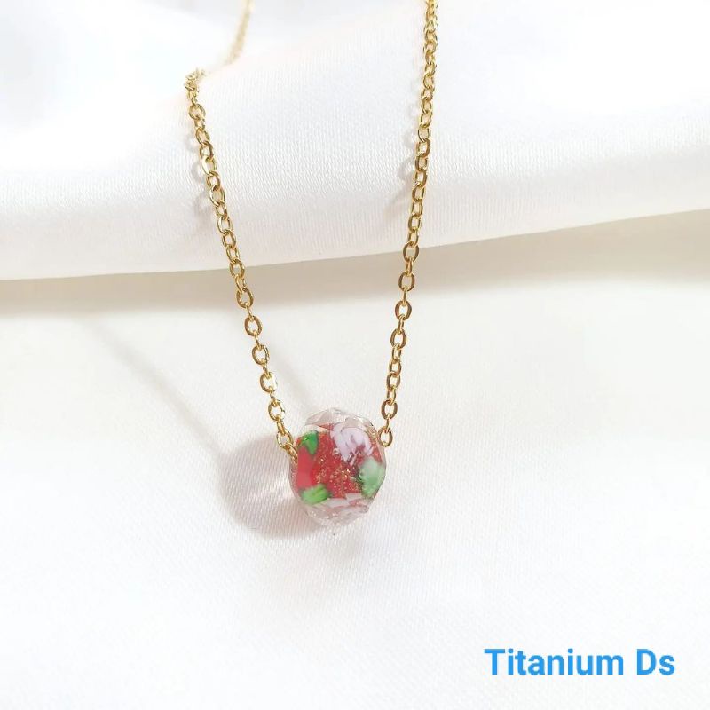 kalung Titanium liontin giok SA202929