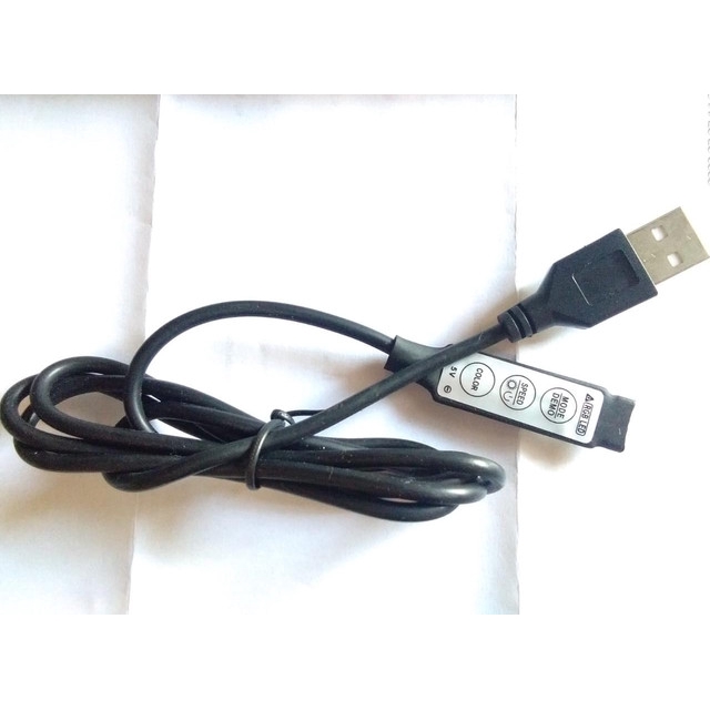 [DSP-9103] CONTROLLER LED STRIP RGB MANUAL KABEL USB MALE DC 5V 5VOLT 1 METER