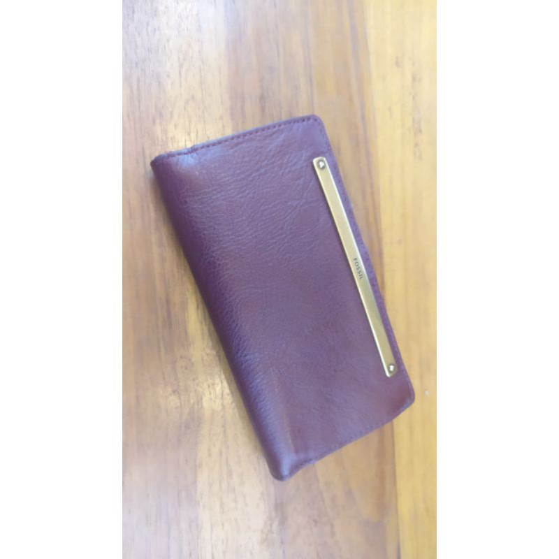 Fossil Liza Bifold Clutch Maroon