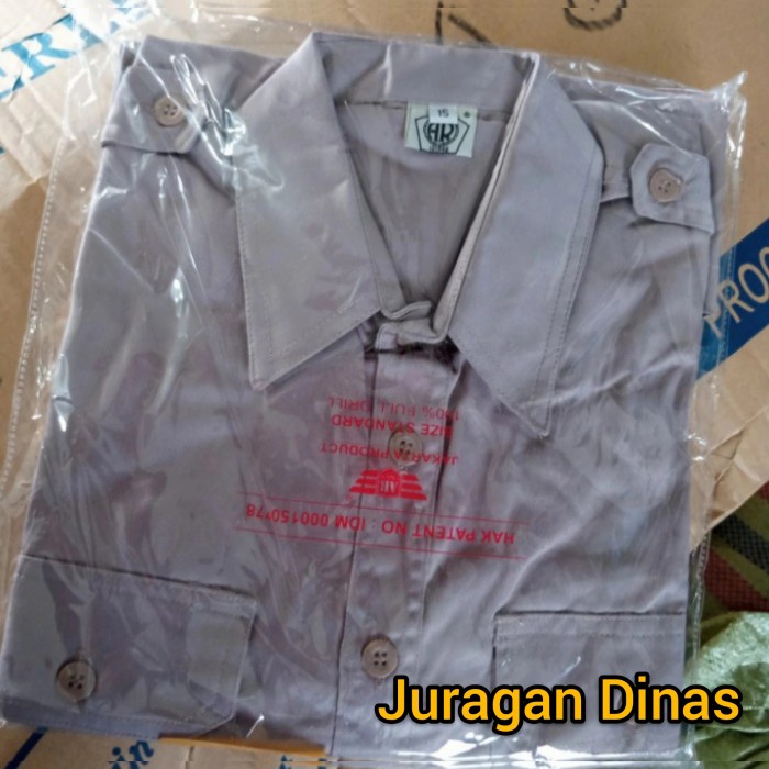 Atasan baju pdh satpam coklat terbaru merk AR