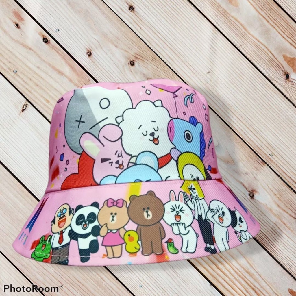 TOPI BUCKET HATS ANAK PEREMPUAN TERBARU BT 21 TINY TAN BANGTAN