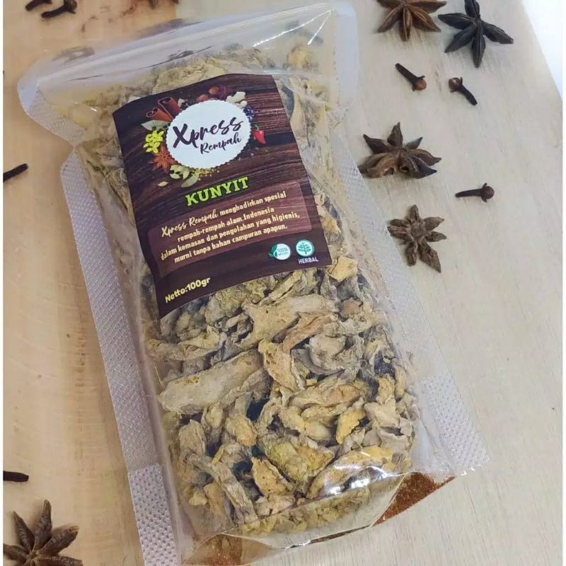

XPRESSREMPAHSTORE - Kuyit Kunir Kering/ Rempah Herbal/ JSR/ Premium Quality/ 100gram