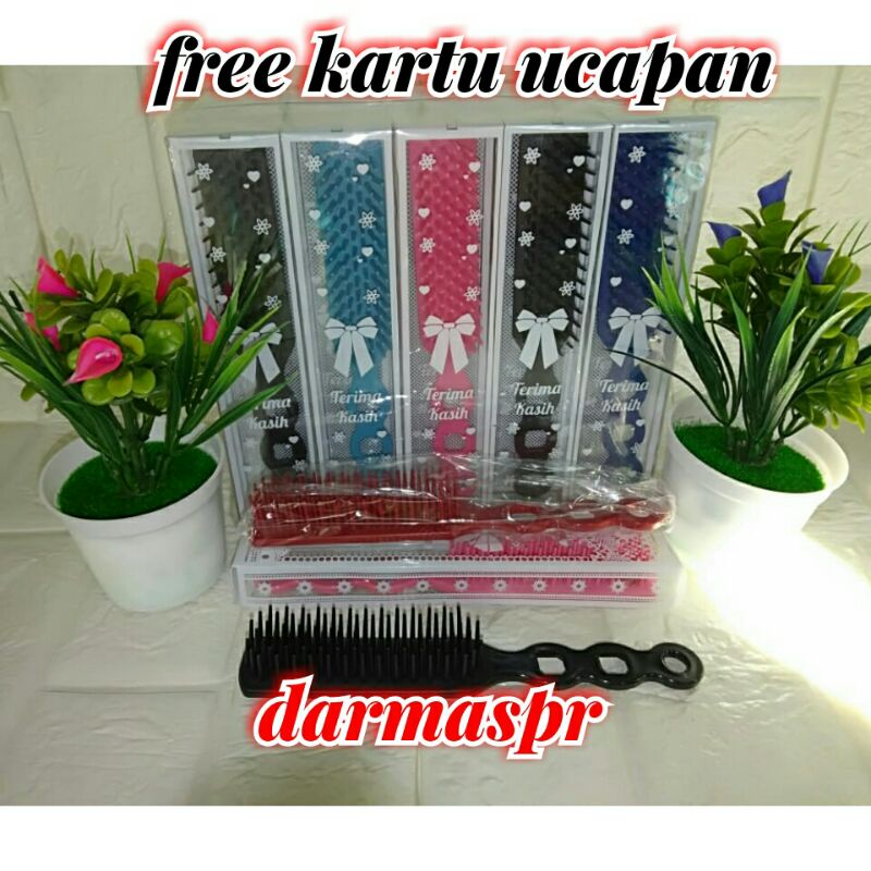 Souvenir Sisir SIKAT Impor Kemasan MIKA Motif Souvernir Hadiah Pernikahan Sovenir Free Kartu Ucapan