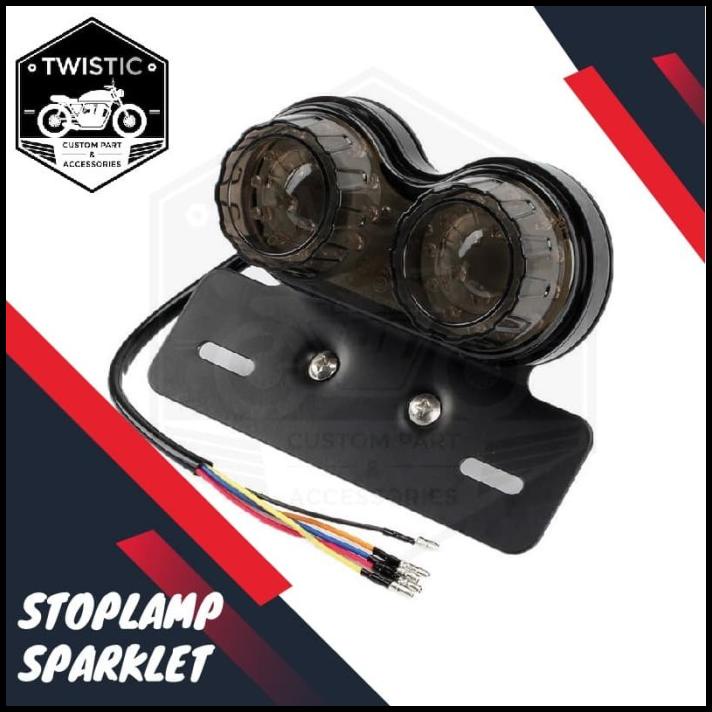 Stoplamp Sparklet Lampu Belakang Motor Kawasaki W175 Cb Harley Triumph