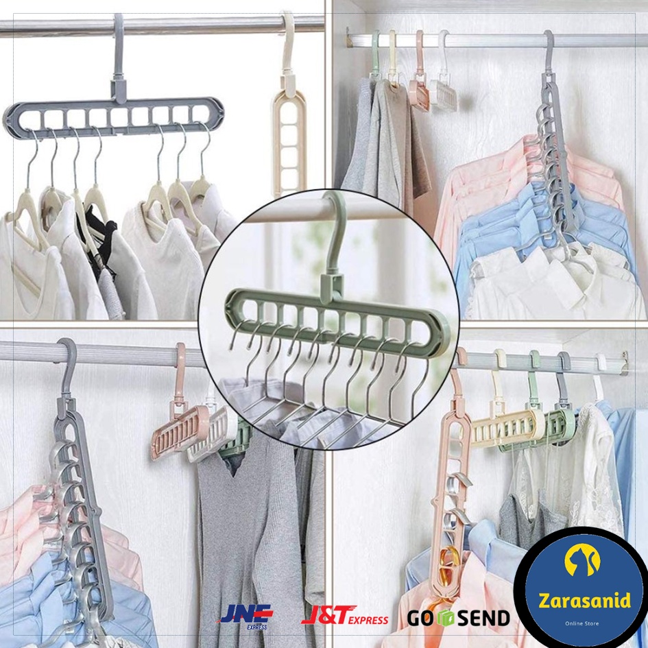 Gantungan Baju 9IN1 Magic Hanger Pakaian Celana 9 Susun Multifungs Praktis