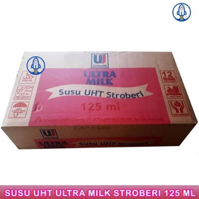 

Susu ultra stroberi 125 ml 1 karton isi 40 pcs