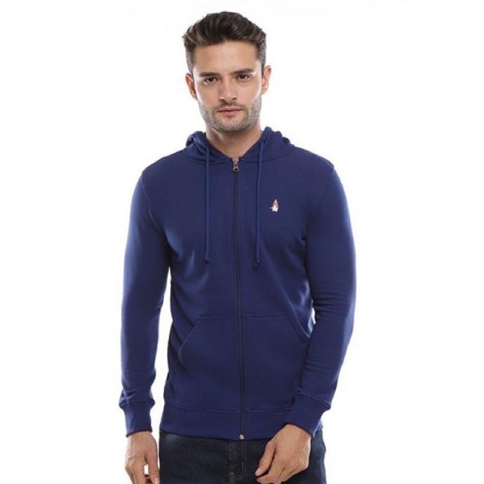 Hush Puppies Jaket Hoodie Pria Original • Nass - Navy Gamilanaura7