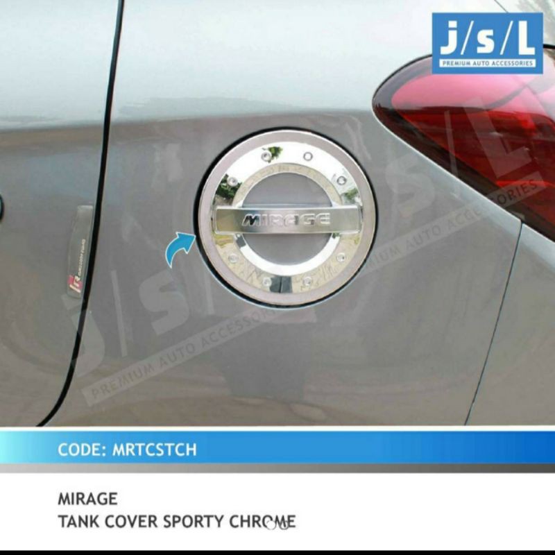 tank cover/ tutup tangki Mirage sporty chrome jsl