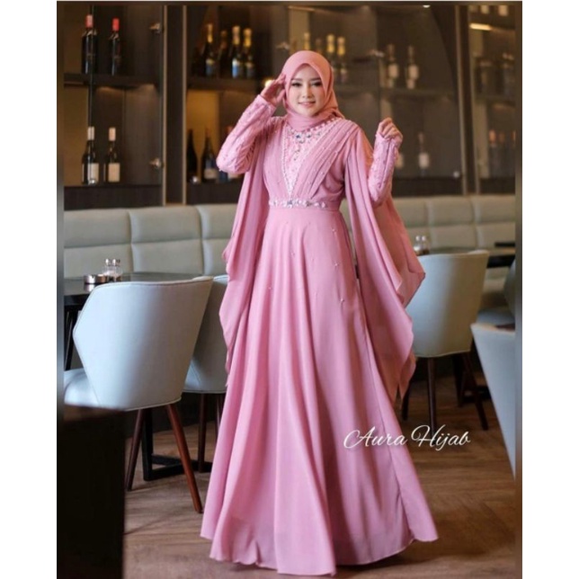 Rihanna Dress by Aura Hijab(dusty pink)
