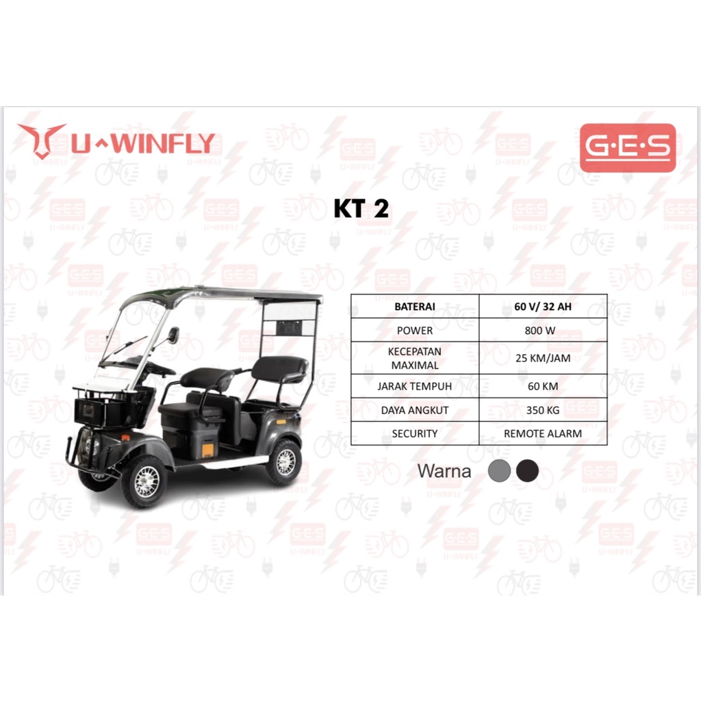 Uwinfly Motor Listrik Roda 3 Type KT2