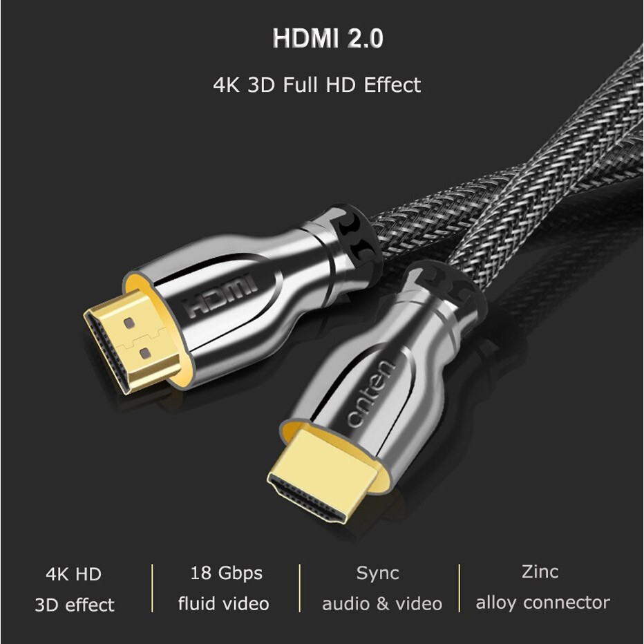 ONTEN OTN-8307 - HDMI to HDMI Cable - 4K Resolution - 2M Length - Kabel HDMI 2 Meter - Best Quality