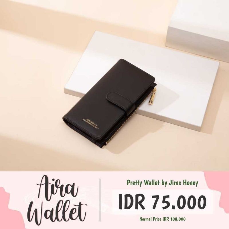 PROMO JH AIRA WALLET DOMPET WANITA MURAH CANTIK SIMPLE MINIMALIS RESLETING KADO CEWEK UNIK SPECIAL