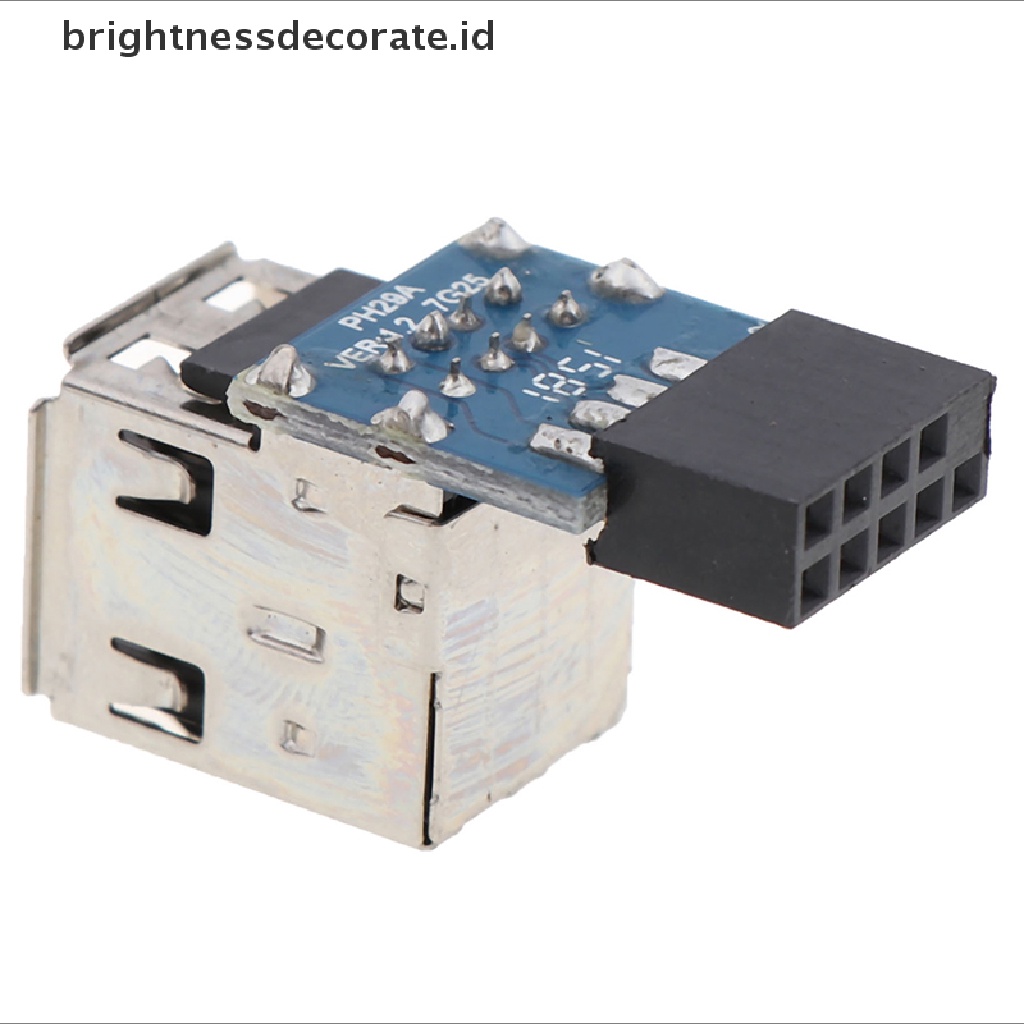 Adapter Internal Header 2 Port Usb 2.0 A Female 9pin Untuk Motherboard Ke Double