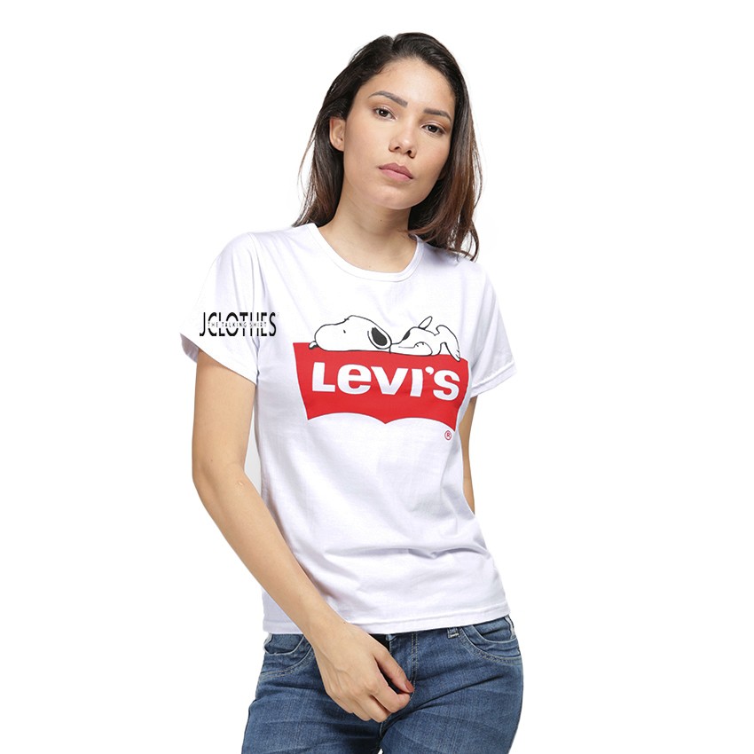 Kaos Wanita / Kaos Tumblr Levis - Putih