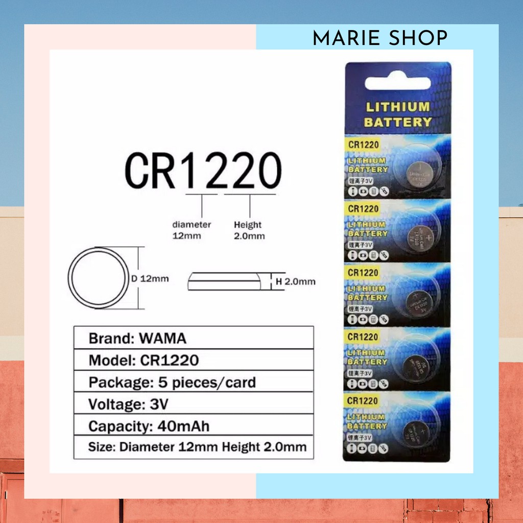 CR 1220 - BATERE LITHIUM CR1220 (3 Volt) - BATERAI CR 1220