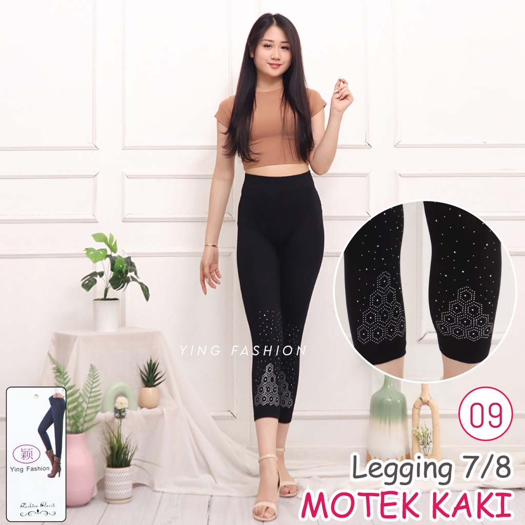 Legging MOTEK KAKI MK07-09 / LEGGING MOTEK KAKI PENDEK / LEGGING PENDEK wanita / LEGGING IMPORT / LEGGING YING FASHION