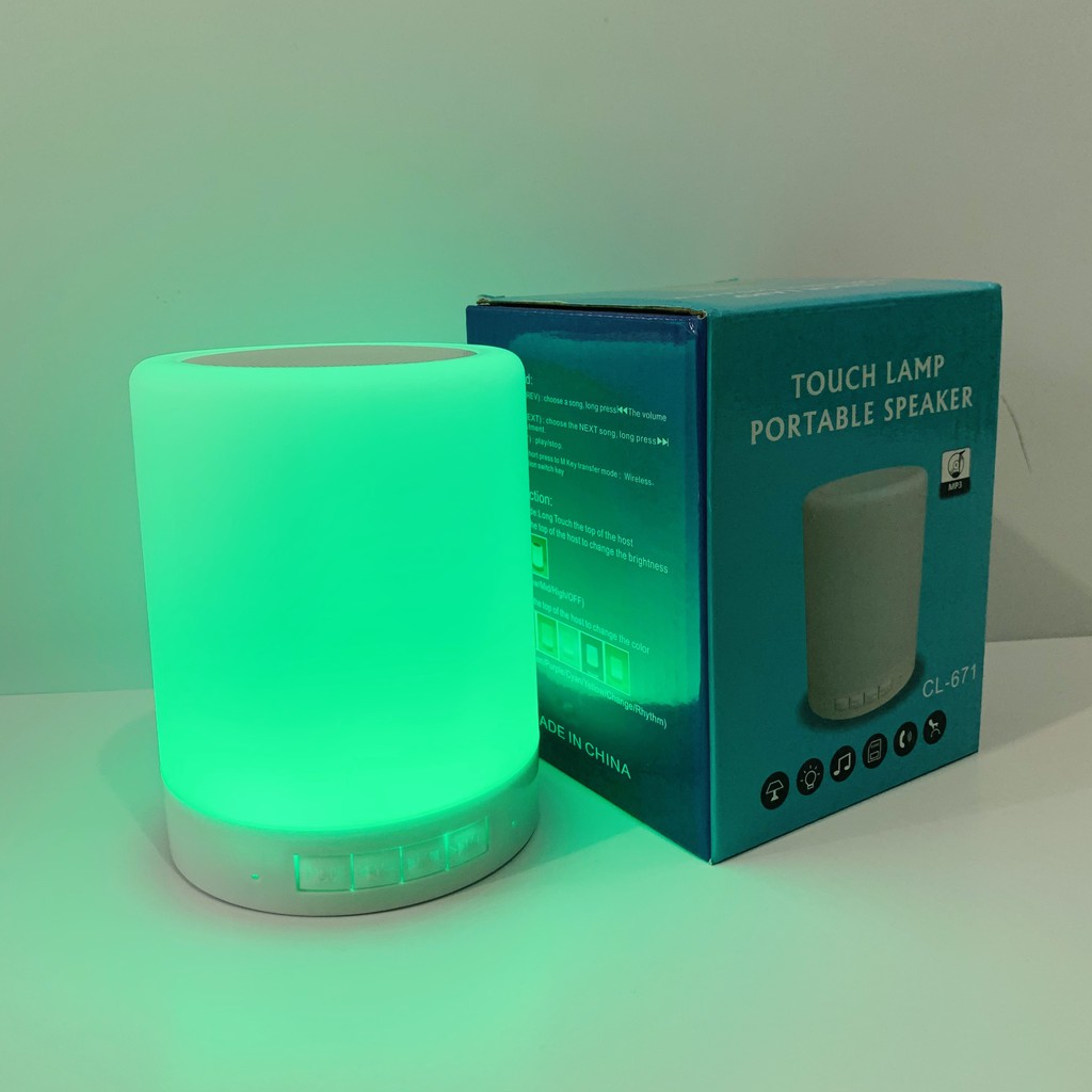 SPEAKER BLUETOOTH LED SMART TOUCH  LAMP PORTABLE CL 671 LAMPU TIDUR